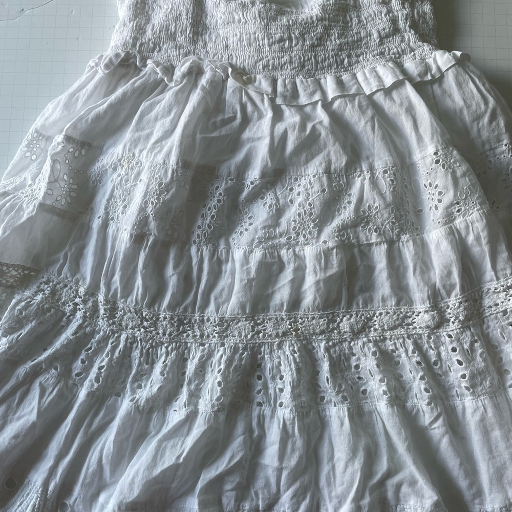White eyelet skirt
